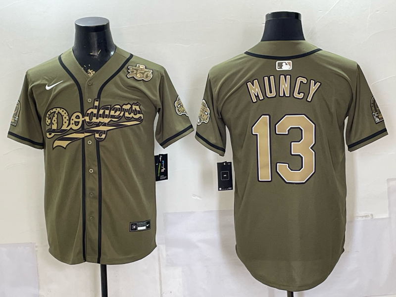 men Los Angeles Dodgers #13 Muncy green Game 2026 Nike MLB Jersey 0621001->los angeles dodgers->MLB Jersey